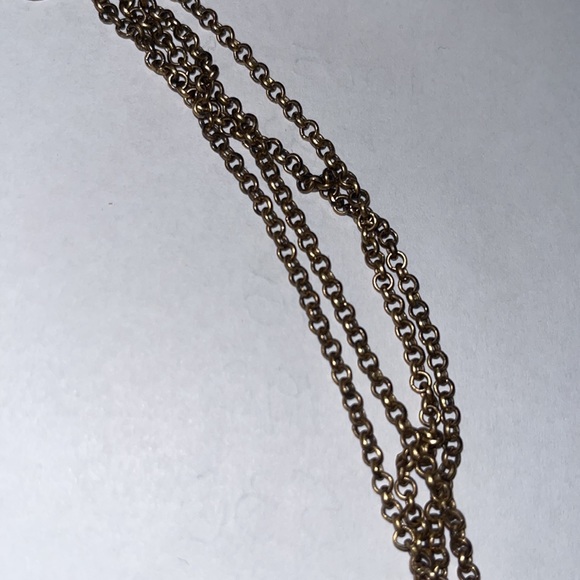 Lucky Brand brass tone multi strand necklace - Picture 6 of 6